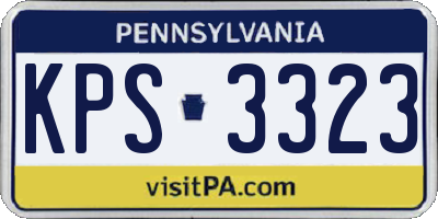PA license plate KPS3323