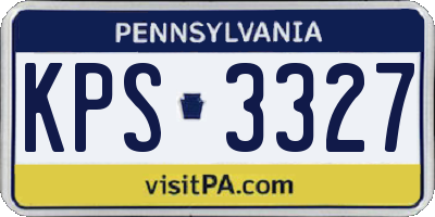 PA license plate KPS3327