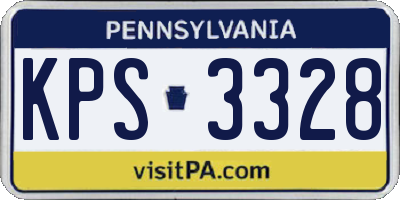 PA license plate KPS3328