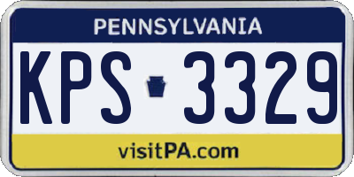 PA license plate KPS3329