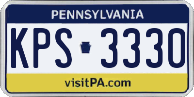 PA license plate KPS3330