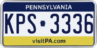 PA license plate KPS3336