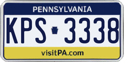 PA license plate KPS3338