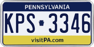 PA license plate KPS3346