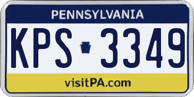 PA license plate KPS3349