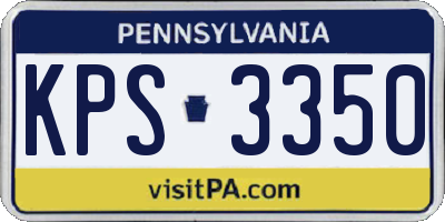 PA license plate KPS3350