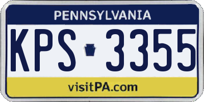 PA license plate KPS3355