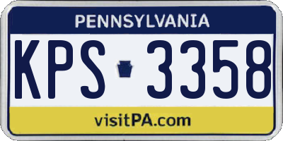 PA license plate KPS3358