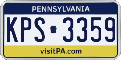 PA license plate KPS3359