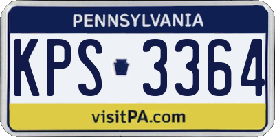 PA license plate KPS3364