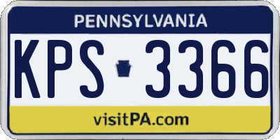 PA license plate KPS3366