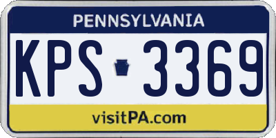 PA license plate KPS3369