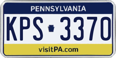 PA license plate KPS3370