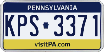 PA license plate KPS3371