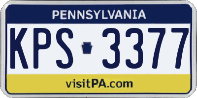 PA license plate KPS3377