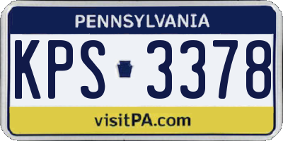 PA license plate KPS3378