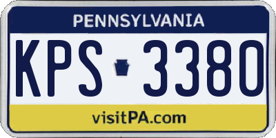 PA license plate KPS3380