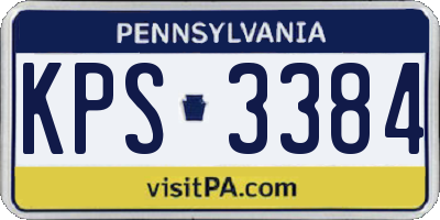 PA license plate KPS3384