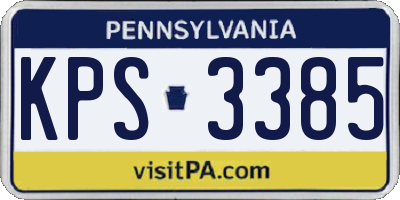 PA license plate KPS3385