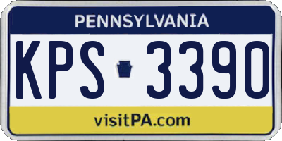 PA license plate KPS3390