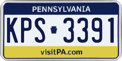 PA license plate KPS3391