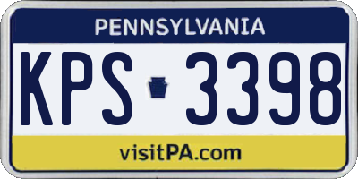 PA license plate KPS3398