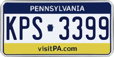 PA license plate KPS3399