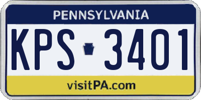 PA license plate KPS3401