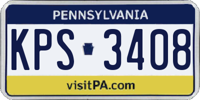 PA license plate KPS3408