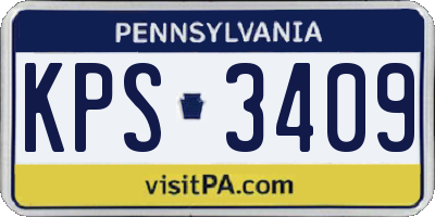 PA license plate KPS3409