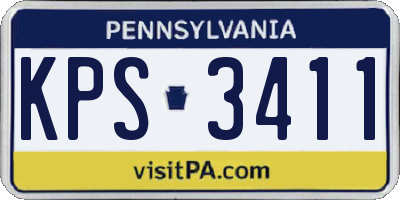 PA license plate KPS3411