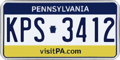 PA license plate KPS3412