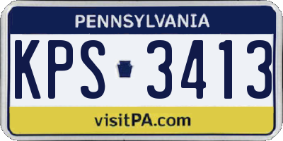 PA license plate KPS3413