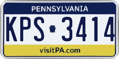 PA license plate KPS3414