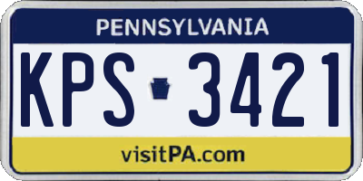 PA license plate KPS3421