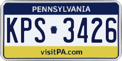 PA license plate KPS3426