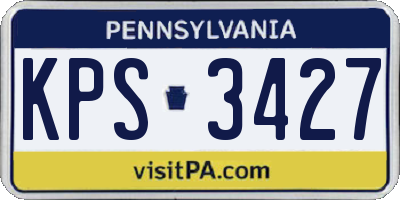 PA license plate KPS3427