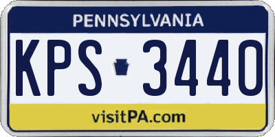 PA license plate KPS3440
