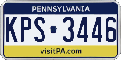 PA license plate KPS3446