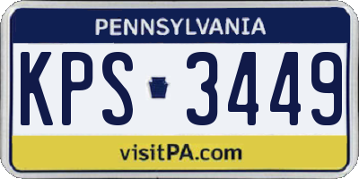 PA license plate KPS3449