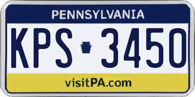 PA license plate KPS3450