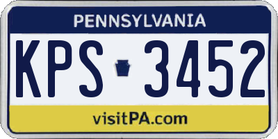 PA license plate KPS3452
