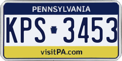PA license plate KPS3453