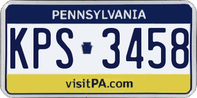 PA license plate KPS3458