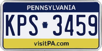 PA license plate KPS3459