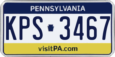 PA license plate KPS3467