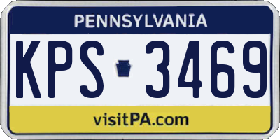 PA license plate KPS3469