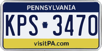 PA license plate KPS3470