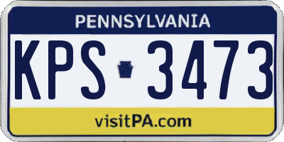 PA license plate KPS3473