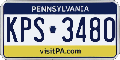 PA license plate KPS3480